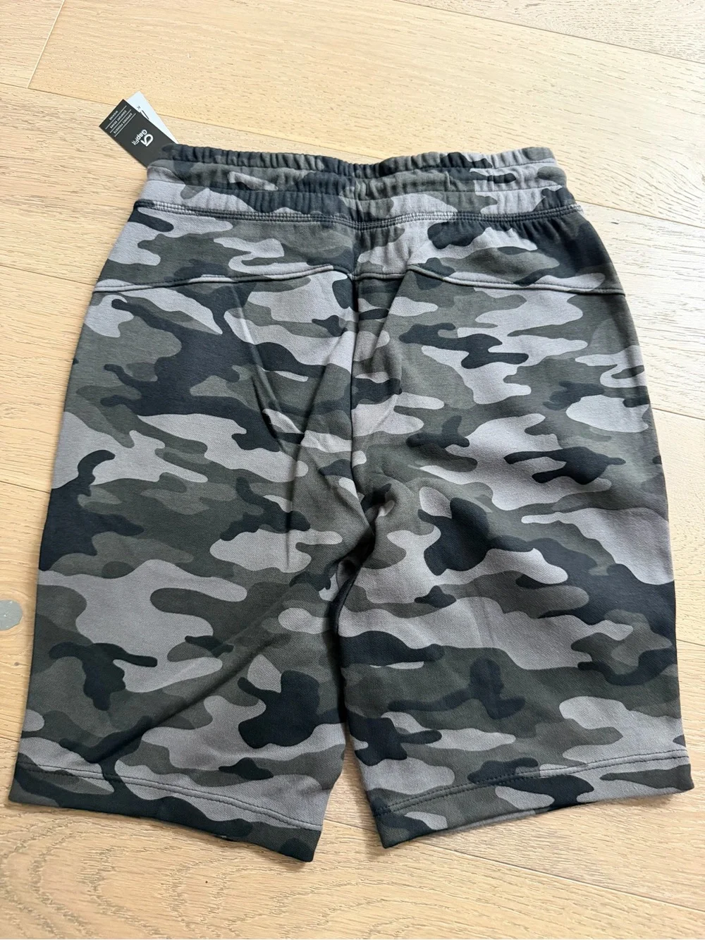 Gap Boys Camo Athletic Shorts Size L (10) Gray Camouflage Drawstring